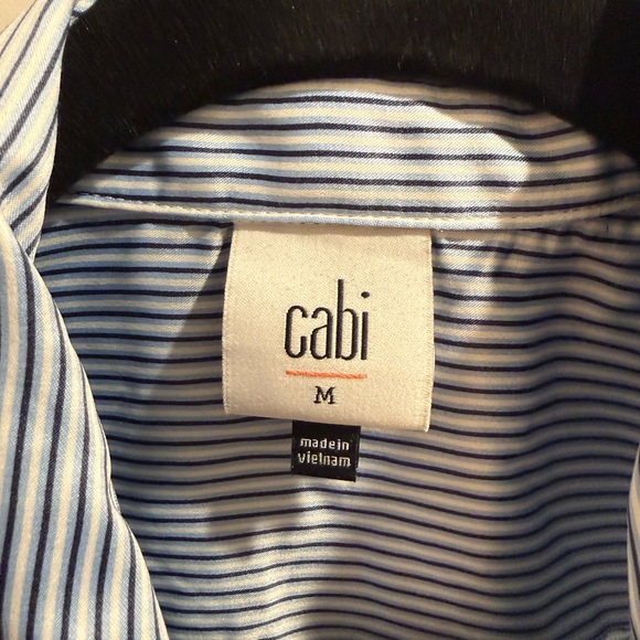 CAbi Men's Blue Pinstripe Dress Shirt - Picture 4 of 5